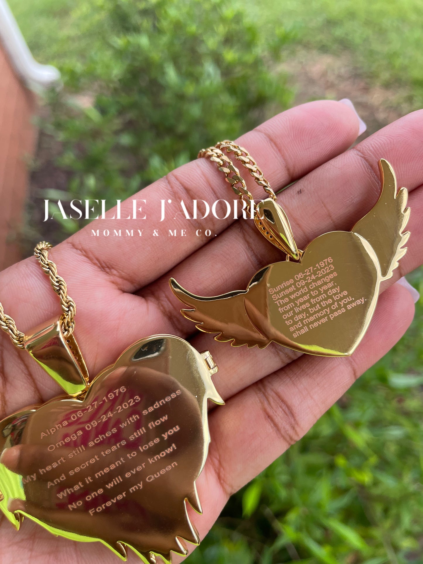 Engraved Photo Pendant